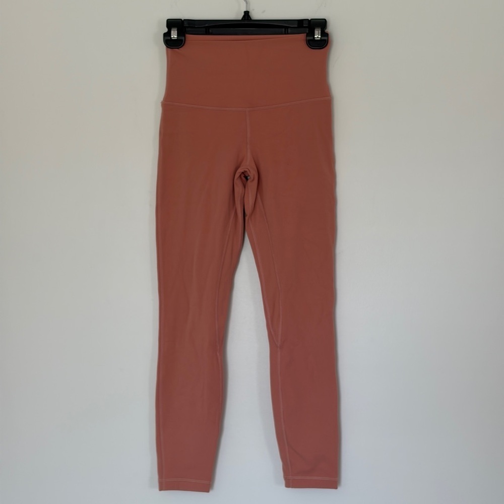 NWOT Lululemon Align High-Rise Leggings 25" briar rose salmon peachy pink size 4 - Picture 5 of 9
